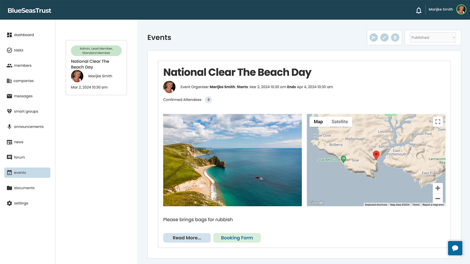 screenshot of Memba CRM